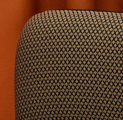 fauteuil tissu Club faux uni bicolore lavable et non feu M1 de  Lelièvre, vendu par la rime des matieres, bon plan tissu