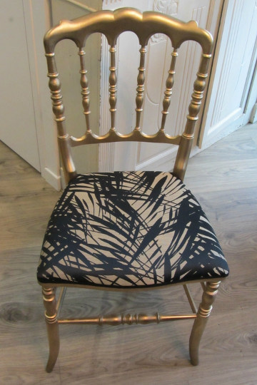 chaise tissu imprimé cuba lelièvre vendu par la rime des matieres