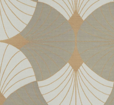 tissu ameublement Flabella de Lelièvre, jacquaer motif emblématique Style Art Déco, pour chaise, fauteuil, canapé et rideaux, vendu par la rime des matieres, frais de port offerts