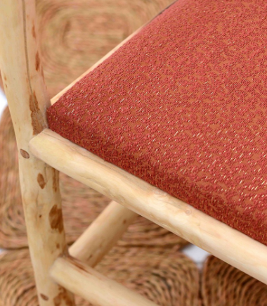 chaise tissu Garrigue faux uni  de lelièvre vendu par la rime des matieres