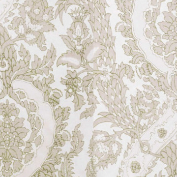 tissu ameublement Les Indes de Lelièvre, satin de coton motif médaillon inspiration indienne, pour chaise, fauteuil, canapé et rideaux, vendu par la rime des matieres, frais de port offerts