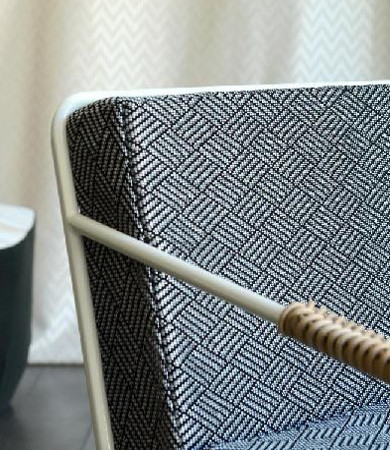 fauteuil tissu imprimé lavable nodo lelièvre vendu par la rime des matieres