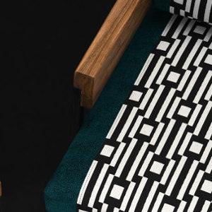 Osier tissu ameublement de Lelièvre, style Art Déco, pour fauteuil, canapé et rideaux, vendu par la rime des matières, frais de port offerts