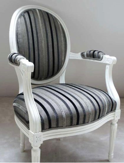 fauteuil mdaillon louis xvi tissu riad