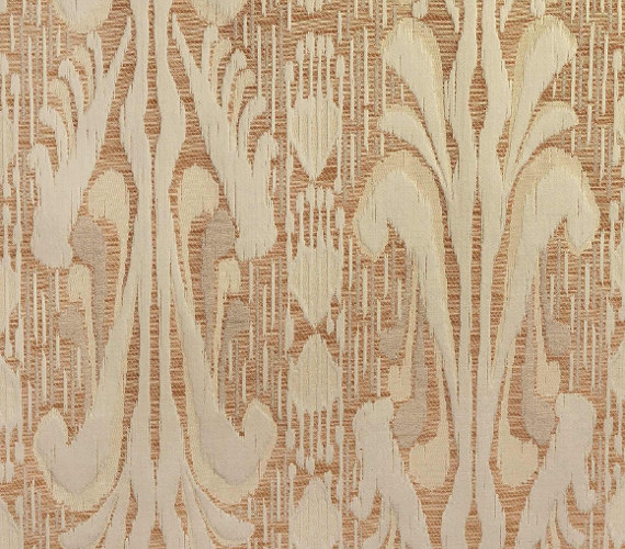 tissu ameublement Sculpture de Lelièvre,  jacquard en lin mélangé motif ikat moderne,  pour chaise, fauteuil, canapé, coussin, rideau, tissu vendu par la rime des matieres, bon plan et frais de port offerts