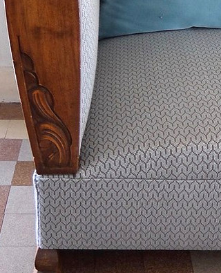 fauteuil retro tissu imprim lavable strada lelivre vendu par la rime des matieres