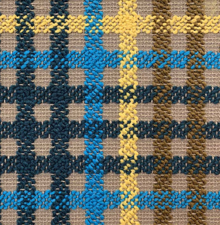 tennis tissu  texturé style carreaux écossais de luciano marcato pour fauteuil et canapé par la rime des matieres bons plans tissu