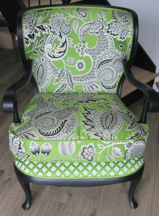 fauteuil  tissu ameublement  loana et calina de lorca pour osborne & little vendu par la rime des matieres