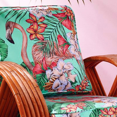 flamingo club tissu ameublement lavable fauteuil canapé rideaux matthew williamson pour osborne & little vendu par la rime des matieres