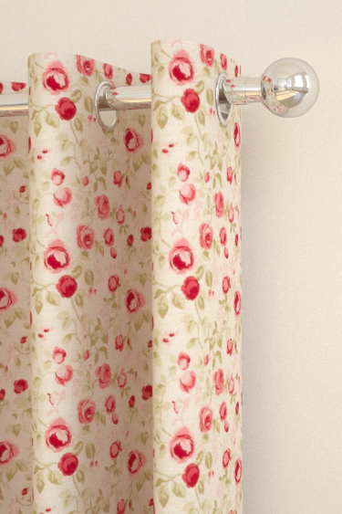 Maude tissu lavable imprimé floral pour rideaux, de Clarke & Clarke, vendu par la rime des matieres, bon plan tissu