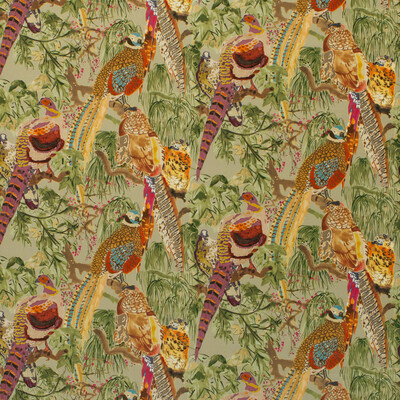 Game Birds Velours tissu ameublement motif oiseaux sauvages, de Mulberry Home, pour chaise, fauteuil, canapé, rideaux,  coussins et tête de lit, vendu par la rime des matieres, bon plan tissu et frais de port offerts