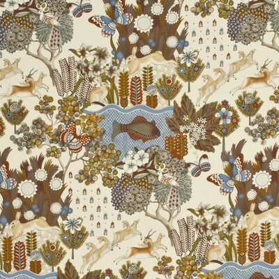 tissu Glendale, coton motif jardin d'Eden, de Mulberry Home, pour chaise, fauteuil, canapé, rideau et coussins, vendu par la rime des matieres, bon plan tissu et frais de port offerts