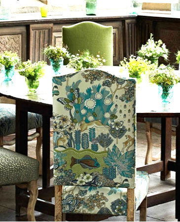 chaise tissu Gmendale, coton motif jardin d'Eden, de Mulberry Home, vendu par la rime des matieres, bon plan tissu et frais de port offerts