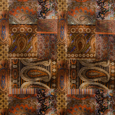 Lomond Velours tissu ameublement motif cachemire ou paisley de Mulberry Home, pour chaise, fauteuil, canapé, rideaux,  coussins et tête de lit, vendu par la rime des matieres, bon plan tissu et frais de port offerts