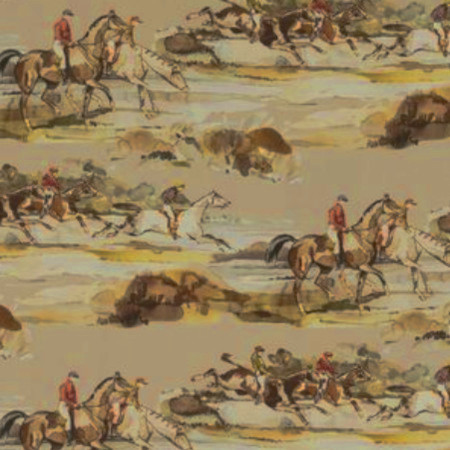 Morning Gallop Velvet  tissu ameublement velours , motifs sport équestre, de Mulberry Home, pour chaise, fauteuil, canapé, rideaux et coussins, vendu par la rime des matieres, bon plan tissu et frais de port offerts