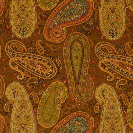 fauteuil tissu velours Peregrine Paisley, motif cachemire, de Mulberry Home, vendu par la rime des matieres, bon plan tissu et frais de port offerts