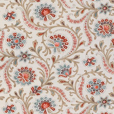 Baville tissu ameublement lin mélangé motif floral végétal design  de Nina Campbell, pour fauteuil, canapé et rideaux  vendu par la rime des matieres bon plan tissu