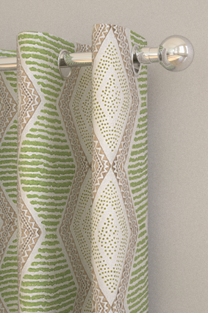 Belle Ile tissu ameublement  motif diamants design de Nina Campbell pour rideaux,  vendu par la rime des matieres bon plan tissu