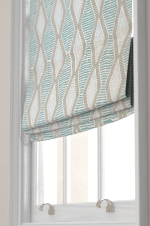 Belle Ile tissu ameublement  motif diamants design de Nina Campbell pour rideaux,  vendu par la rime des matieres bon plan tissu