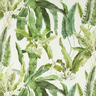 Benmore tissu ameublement lin naturel design végétal fougères, de Nina Campbell,   pour chaise, fauteuil, canapé et rideaux,  vendu par la rime des matieres bon plan tissu et frais de port offerts