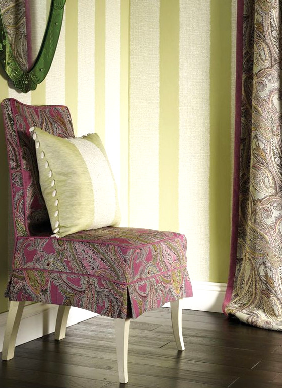 braemar tissu ameublement  petit motif jacquard de Nina Campbell pour fauteuil, canapé et rideaux  vendu par la rime des matieres