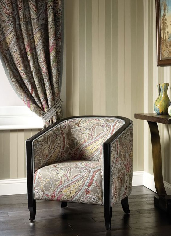 braemar tissu ameublement  petit motif jacquard de Nina Campbell pour fauteuil, canapé et rideaux  vendu par la rime des matieres