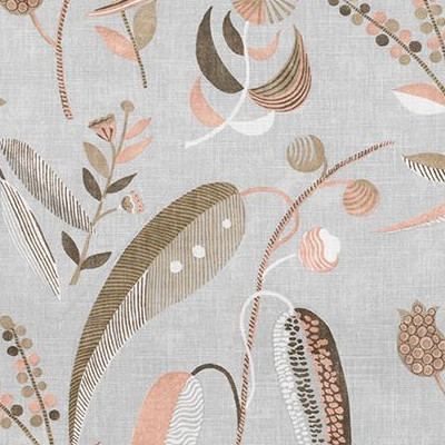 Colbert tissu ameublement lin mélangé motif  végétal design  de Nina Campbell, pour fauteuil, canapé et rideaux  vendu par la rime des matieres bon plan tissu