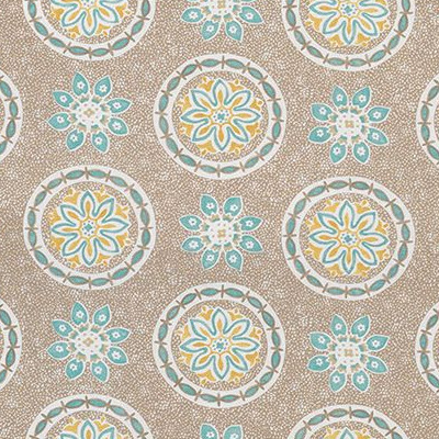Garance tissu ameublement lin mlang motif  floral stylis design  de Nina Campbell, pour fauteuil, canap et rideaux  vendu par la rime des matieres bon plan tissu