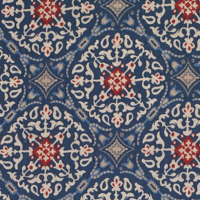 la moulade tissu ameublement  motif jacquard stylisé de Niina Campbell pour fauteuil, canapé et rideaux  vendu par la rime des matieres bon plan tissu