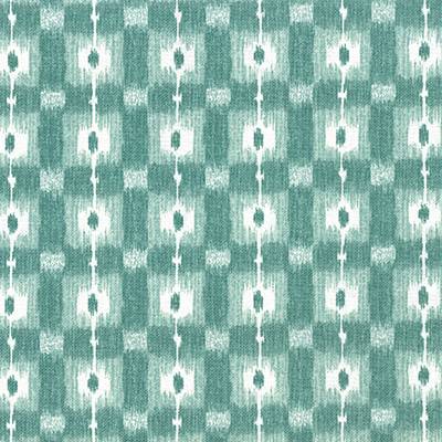 Maude tissu ameublement design graphique motif ikat pour fauteuil et canap de Nina Campbell vendu par la rime des matieres