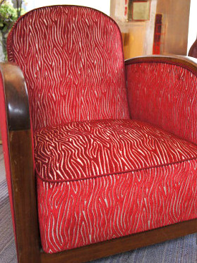 tissu onda pour fauteuil art dco