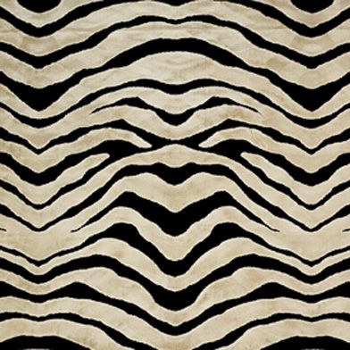 Serengeti tissu ameublement motif zèbre velours sur fond toile  de Osborne & Little pour chaise, fauteuil, canapé et rideaux, vendu par la rime des matieres, bon plan tissu et frais de port offerts