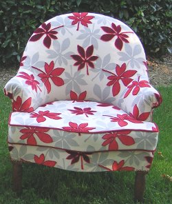 tissus fleurs pour fauteuil vendus par la rime des matieres