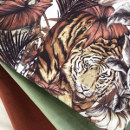 Bengal Tiger tissu lavable pour rideau, stores et coussin, de Prestigious Textiles, motif jungle design tropical, vendu par la rime des matieres, bon plan tissu et frais de port offerts