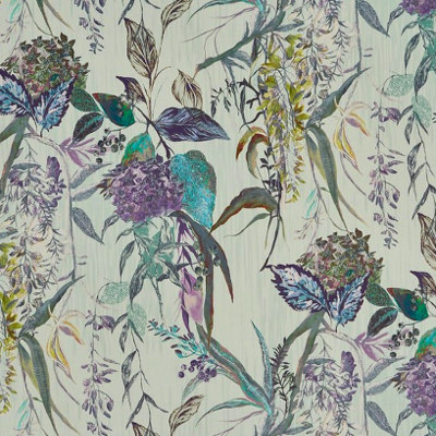 Botanist tissu ameublement velours ras motif végétal de Prestigious Textiles, pour chaise, fauteuil, canapé, jetés de lit, rideau et coussin, vendu par la rime des matieres, bon plan tissu et frais de port offerts