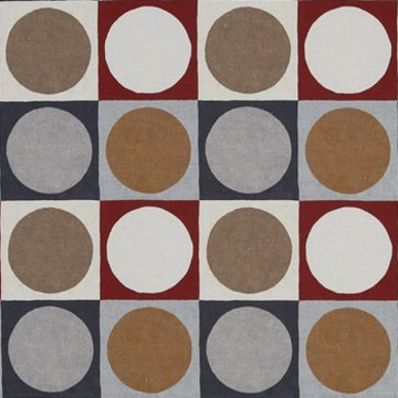 tissu Domino de Prestigious Textiles, motif graphique années 70 style Bauhaus, pour chaise, fauteuil, canapé, rideau et coussin, vendu par la rime des matieres, bon plan tissu et frais de port offerts