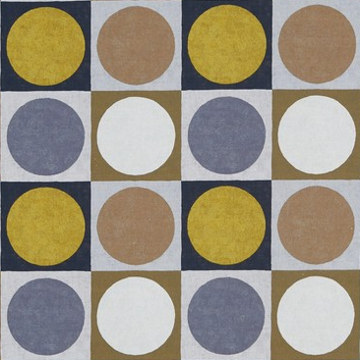 tissu Domino de Prestigious Textiles, motif graphique années 70 style Bauhaus, pour chaise, fauteuil, canapé, rideau et coussins, vendu par la rime des matieres, bon plan tissu et frais de port offerts