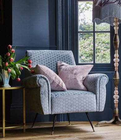 Fauteuil  tissu ameublement Moon lavable uni design graphique  de Prestigious Textiles, pour chaise, fauteuil, canapé, jeté de lit et coussin, vendu par la rime des matieres, bon plan tissu et frais de port offerts