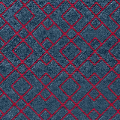 Clark tissu ameublement velours motif Art Déco de Sahco, pour chaise, fauteuil, canapé, rideaux et coussins, vendu par la rime des matieres bon plan tissu