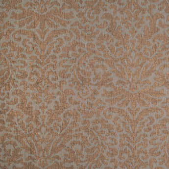 Salon tissu ameublement de Sahco, grande largeur lavable et non feu motif ornemental pour  rideaux et coussisn, vendu par la rime des matieres, bon plan tissu