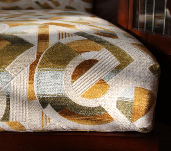 canapé et tissu Art Déco Sonia, tissu vendu par la rime des matieres, bon plan tissu et frais de port offerts