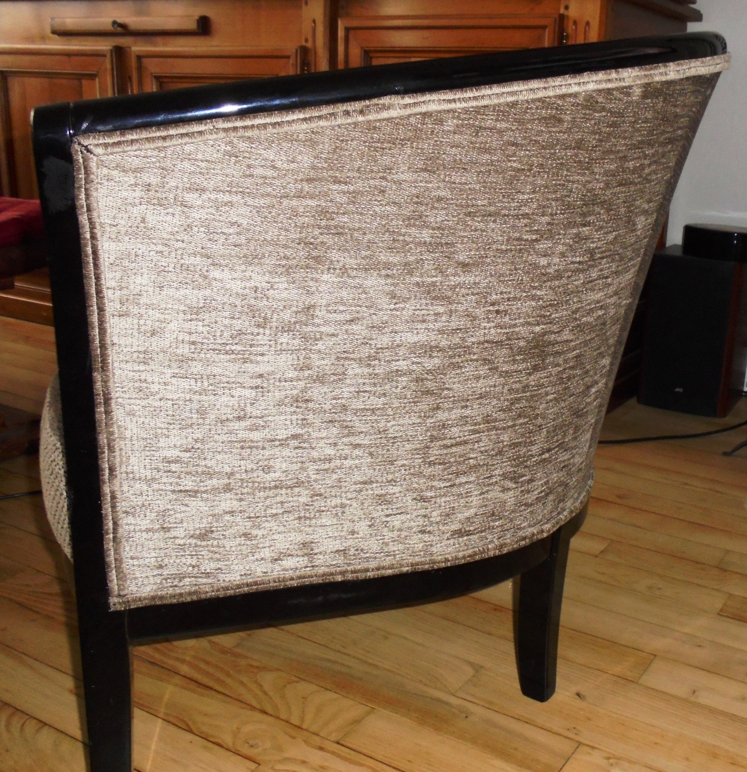 tissu brina fauteuil art déco tonneau