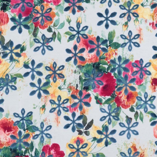 tissu sunshine floral de casal vendu par la rime des matieres