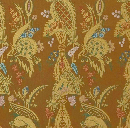 Cour Du Siam tissu ameublement  soie  motif floral exotique, de tassinari & chatel , pour fauteuil, canapé, tenture murale et rideau vendu par la rime des matieres