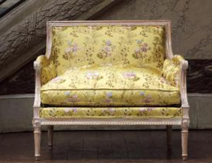 pompadour tissu ameublement lampas soie  pour fauteuil, canapé, tenture murale et rideau de tassinari & chatel vendu par la rime des matieres