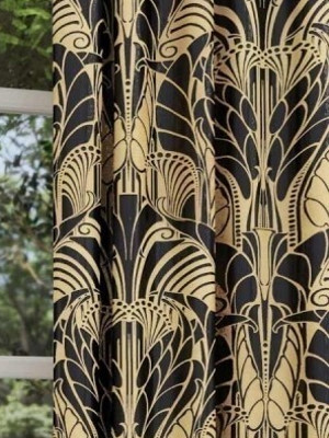 rideau  tissu ameublement Vitrail, brocatelle soie de Tassinari et Châtel, motif végétal stylisé Art Nouveau, vendu par la rime des matieres