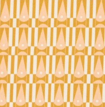 tissu Eye Now de Thévenon, petit motif graphique style vintage, lavable, pour chaise, fauteuil, canapé, rideaux et coussins, vendu par la rime des matieres, bon plan tissu et frais de port offerts. 