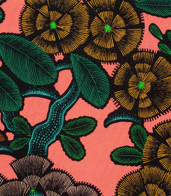 tissu ameublement lavable Kew Gardens Grand, motif végétal arbre de vie des serres royales de Londres, de Thévenon, pour chaise, fauteuil, canapé, rideaux et coussins, vendu par la rime des matieres, bon plan tissu et frais de port offerts. 