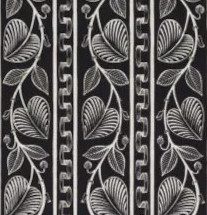 Lily tissu d'ameublement lavable, motif rayure style Art Déco , de Thévenon, pour chaise, fauteuil, canapé, tête de lit, rideaux et coussins, vendu par la rime des matieres, bon plan tissu et frais de port offerts.