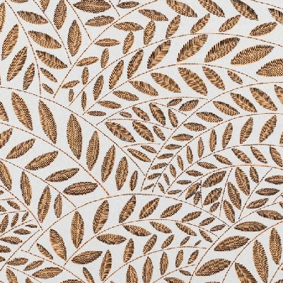 tissu Muse de Thévenon, motif végétal stylisé bicolore, lavable, pour chaise, fauteuil, canapé, rideaux et coussins, vendu par la rime des matieres, bon plan tissu et frais de port offerts.